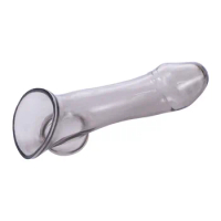 Reusable Penis Enlarger Sleeve Condom for Men Penis Enlargement Cock Rings Penis Extension Sleeves Adult Intimate Goods Sex Toys