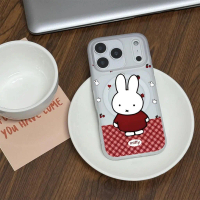 เคส E สีแดงลายสก็อตต์ Miffy Rabbit สำหรับ MacBook รุ่น 17/16/15 Pro Max (สีไอซ์มิสต์), MacBook รุ่น 