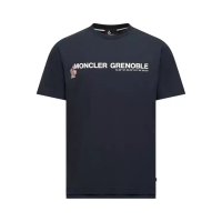 Moncler Grenoble Stretch Cotton T-Shirt Navy Blue