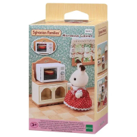 【Xrystal】 ชุดเล่นบ้านตุ๊กตา Sylvanian Families เฟอร์นิเจอร์และอุปกรณ์เสริม ตู้ไมโครเวฟ ชุดของขวัญสำห