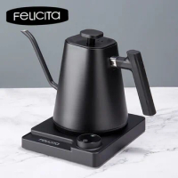 Felicita Coffee Pot Gooseneck Kettle 220V Hand-Punched Coffee Pot Instant Heating Temperature Control Kettle Pot 600ML