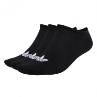 【adidas 愛迪達】襪子 Trefoil Liner 黑 白 隱形襪 帆船襪 羅紋 三葉草 愛迪達(S20274)