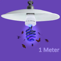 Kaiz - หลอดไฟ UV E27 5/15/20W อัลตราไวโอเลต เรืองแสง แสงสีดำ CFL 220V