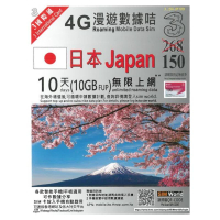 日本 10GB (FUP) 10天上網卡