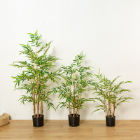 仿真綠植 發財樹 仿真植物 盆栽 盆景仿真綠植竹子盆栽室內裝飾戶外園林造景擺件人造假竹子迷你竹子