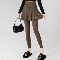 Celana Panjang Sport Wanita Korean Jepang Kekinian 2IN1 + Rok Mini Highwaist Strechy Looks Premium H
