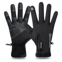 Winter Motorcycle Gloves Guante Thermal Fleece Lined Warm Gloves Water Resistant Skin-friendly Touch Screen Moto Bike Ski Gloves