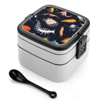 Plankton Bento Box Compartments Salad Fruit Food Container Box Plankton Sea Oceanos Float Up Marine Food Little Colors