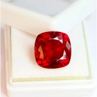Pigeon Blood Ruby Square Cushion Brilliant Cut Unheated Loose Stone Original 100% Genuine Red Corund