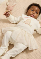 NEXT Ecru Bunny Tutu Baby Sleepsuit