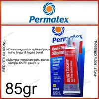 PERMATEX LEM GASKET MERAH SILICONE 85G - RED RTV SILIKON 85 G 81160