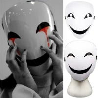 Anime Smile Full Face Mask Black Bullet Cosplay Anime Facepiece Headgear Halloween Gifts Carnaval Mask Props Helmet Accessories