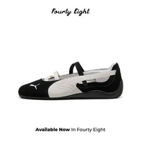 Sepatu Sneakers Wanita Puma Speedcat Ballet Suede 'Black White' (401287-06) Original 36