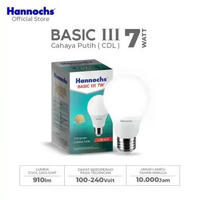 Hannochs Lampu Bohlam LED Basic III A Bulb 7W Cahaya Putih