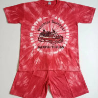 setelan anak kaos adem motif sablon kapal berlayar fashion anak cewe / cowo dari umur 1-14 th