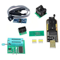 1Set CH341A 24 25 Series EEPROM Flash BIOS USB Programmer+SOIC8 SOP8 Test Clip+SPI .8V Adapter+SOP8 SOIC8 to DIP8