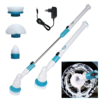 Electric Cleaning Brush with 5 Brush Heads Bathroom Wash Brush USB