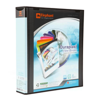ELEPHANT แฟ้ม 2 ห่วง รุ่น 9250V สีดำ ขนาด A4 สัน 5.8 ซม.