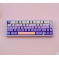 Gmk 可愛的紫色鍵帽,129 鍵 PBT 鍵帽 Cherry Profile DYE-SUB 個性化 GMK 機械鍵盤