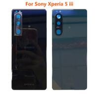 Xperia5 iii Back Cover For Sony Xperia 5 III Battery Glass Cover Rear Door Housing Case With Camera Lens Replacement Parts