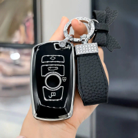 ฝาครอบกุญแจ Fob สำหรับ BMW, เคสกุญแจรถ, สำหรับ X1, X2, X3, X5, X6 2 5 6 7 Series 3 4 ปุ่ม, ที่ใส่ป้อ