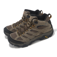 【MERRELL】戶外鞋 Moab 3 Mid GTX 男鞋 棕 黑 防水 襪套 抓地 郊山 登山鞋(ML035795)
