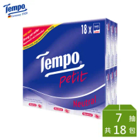 【TEMPO】4層加厚紙手帕 天然無香(7抽x18包/組)