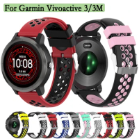 20mm Strap For Garmin Vivoactive 3/3 Music High Quality Silicone Watchband Replacement Bracelets Wristband Accessories