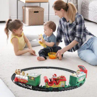 Christmas Electric Trains Set Locomotive Train Toy Under The Tree Track Set With Railway Tracks Festive Train Delight For Child