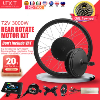 Ebike Fat Tire Conversion Kit Rear Rotate Wheel 72V 3000W Electric Motor Hub Motor 20 24 26inch For Electric Bike Conversion Kit