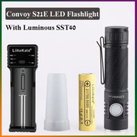Convoy S21E With Luminous SST40 Led Portable Flashlight Torch For Outdoor Bicycle Lighting Hiking Camping Lantern Led Flashlight
