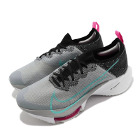 Nike Air Zoom Tempo Next% FK 男鞋 氣墊 避震 針織鞋面 包覆 路跑 健身 灰 白 CI9923-006