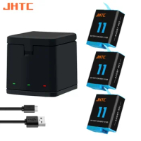 JHTC for Gopro Hero 11 Battery Charger 1800MAh for Go Pro Hero 12 10 9 Hero11 Black Batteries Sport Cameras Accessories