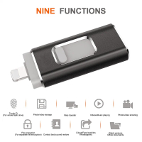 OTG USB Flash Drive สำหรับ iPhone 16GB 32GB 64GB 128GB 256GB 512GB Cle 4 IN 1 Pendrive สำหรับ Ipad M