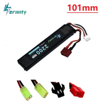 2S Water Gun battery 101mm with T Plug 7.4V 2200mAh Lipo Battery for M4 AK47 Mini Airsoft BB Air Pistol Electric Toys RC Parts