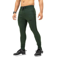 NEVERES Stripe Plus Jogger - Dark Green, S