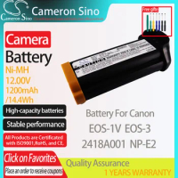 CameronSino Battery for Canon EOS-1V EOS-3 fits Canon 2418A001 NP-E2 camera battery 1200mAh 12.00V Ni-MH Black