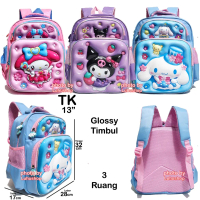 New Tas Timbul Glossy SD TK Ransel Sekolah Cewe Tas Anak Perempuan Unicorn Frosen Owl Burung Hantu