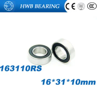 Free shipping 2pcs/lot 163110-2RS, 163110 Shielding Ball Bearing Bicycle bearing axis Flower drum bearing 16*31*10mm 163110 2