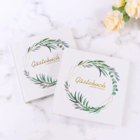 New Hardcover Gold Stamping Notebook Wedding Guest Sign-in Book Birthday Guest Commemorative Book Me