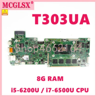 T303UA i5-6200U/i7-6500U CPU 8GB-RAM Notebook Mainboard For Asus Vivobook T303U T303UA T303 Laptop Motherboard 100% Test OK Used