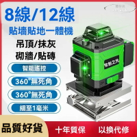 【好康免運】12線綠光貼地儀 多功能 雷射紅外線 貼牆水平儀 16線藍光牆地儀 高精度水平儀