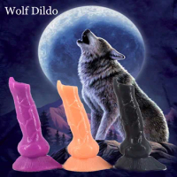 Animal Dog Dildo Big Fake Wolf Penis Suction Artificial Dick Sex Toys for Women Flexible Cock Adult Sex Products Anal Dildo