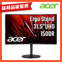 (福利品)Acer 宏碁 EI322QK A 32型 4K曲面電腦螢幕 Adaptive Sync