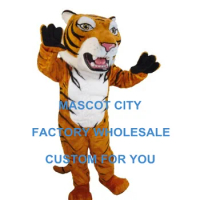 Plush Mascot Siberian Tiger Mascot Costume Adult Cartoon Character Party Carnival Theme Mascotte Outfit Fit Fancy Dress SW915