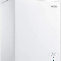 3.5 Cu. Ft. Chest Freezer with Removable Basket and Front Defrost Water Drain, Small Deep Freezer Perfect for Homes