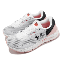 Under Armour 慢跑鞋 HOVR Intake 6 女鞋 白 粉紅 黑 透氣 緩衝 運動鞋 UA 3026141104