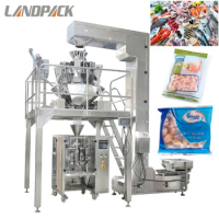 Salad multi-head weigher automatic granular quick freezing vertical packing machinery for shrimp frozen food