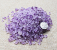 易晶緣水晶碎石天然紫水晶單尖單晶體碎石擺件原石小顆粒兒童寶石