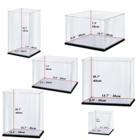 Acrylic Display Case for Collections,Action Figures,Acrylic Display Box Display Stand with Mirror Dustproof Showcase Organizer